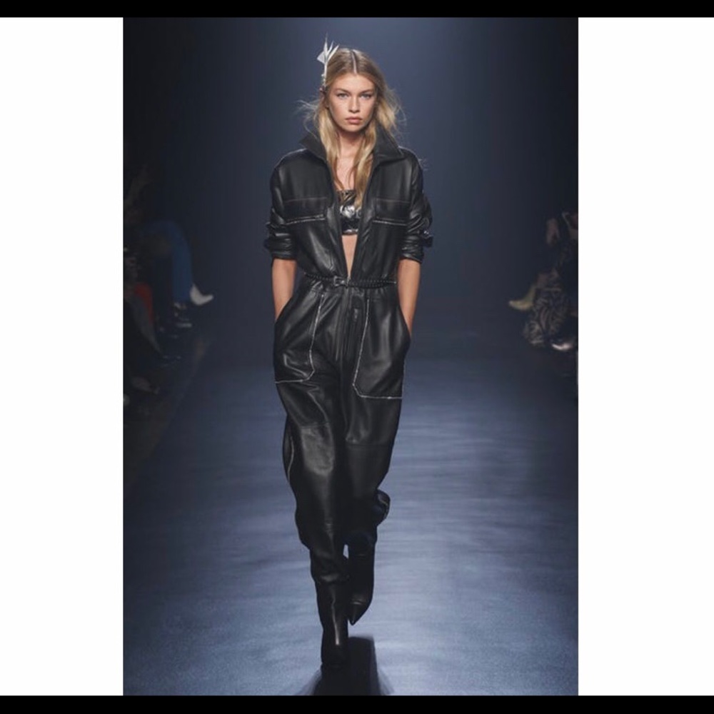 ⭐️Zadig & Voltaire Black Leather Jumpsuit⚡️😍⭐️PRICE REDUCED!